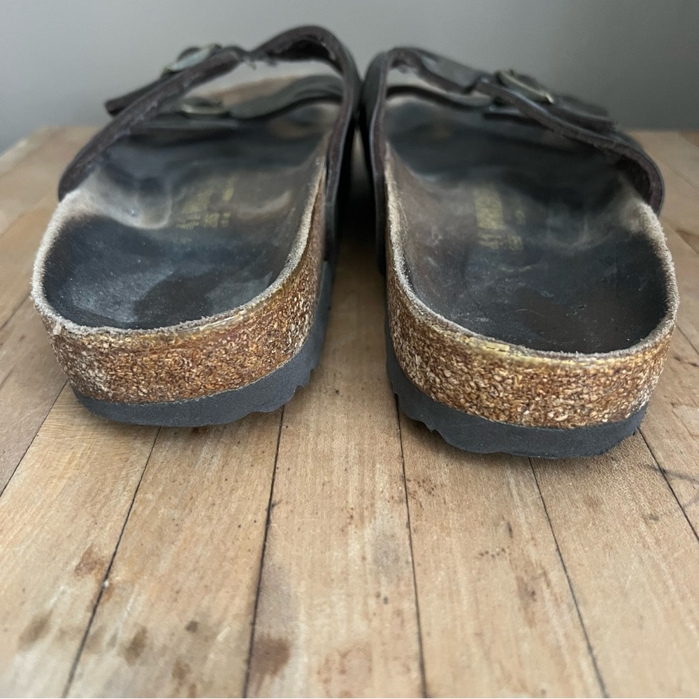 Birkenstock Size 41 Brown Double Strap/Buckle Sandals - Picture 2 of 6